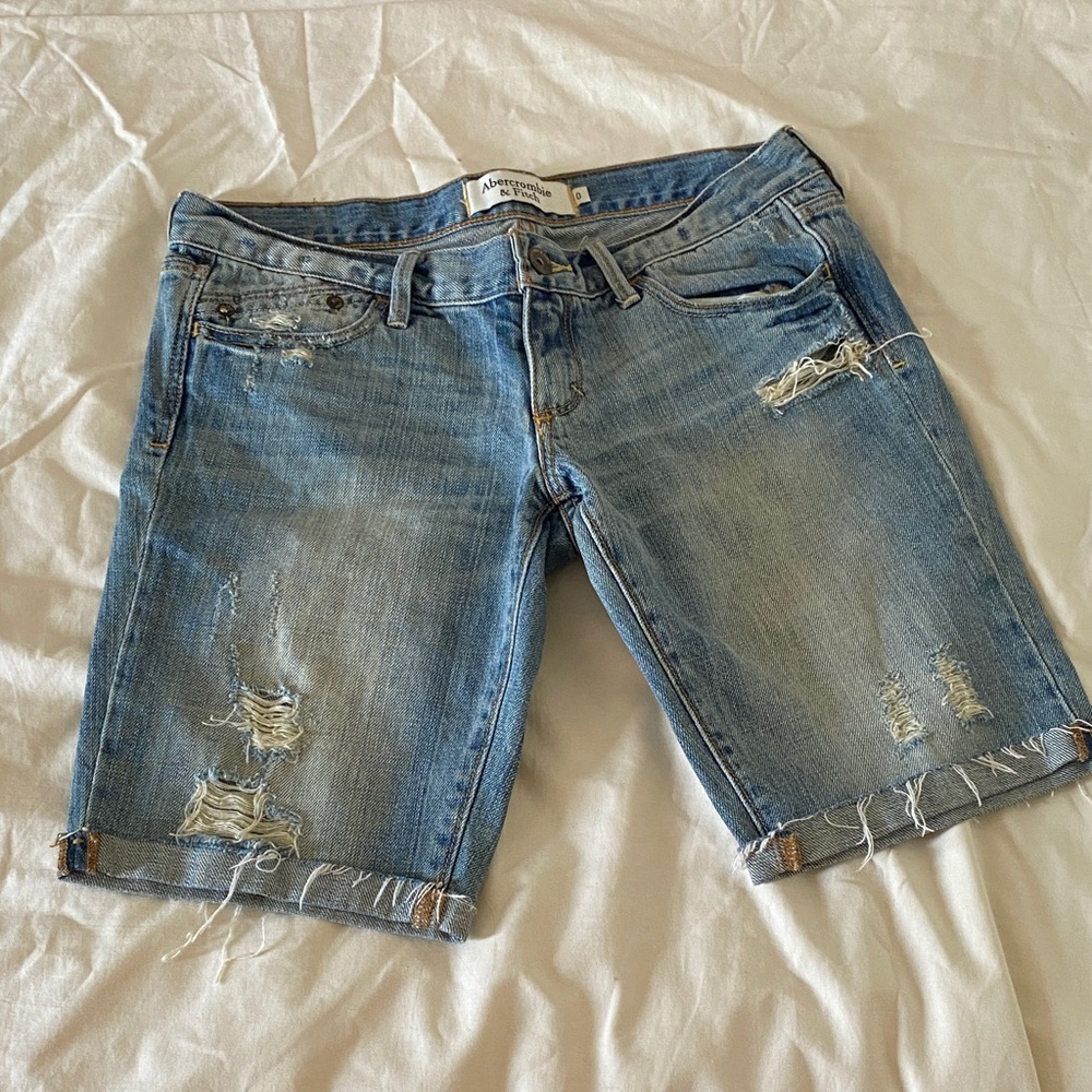 VINTAGE WOMENS ABERCROMBIE&FITCH JEAN SHORTS LOW RISE